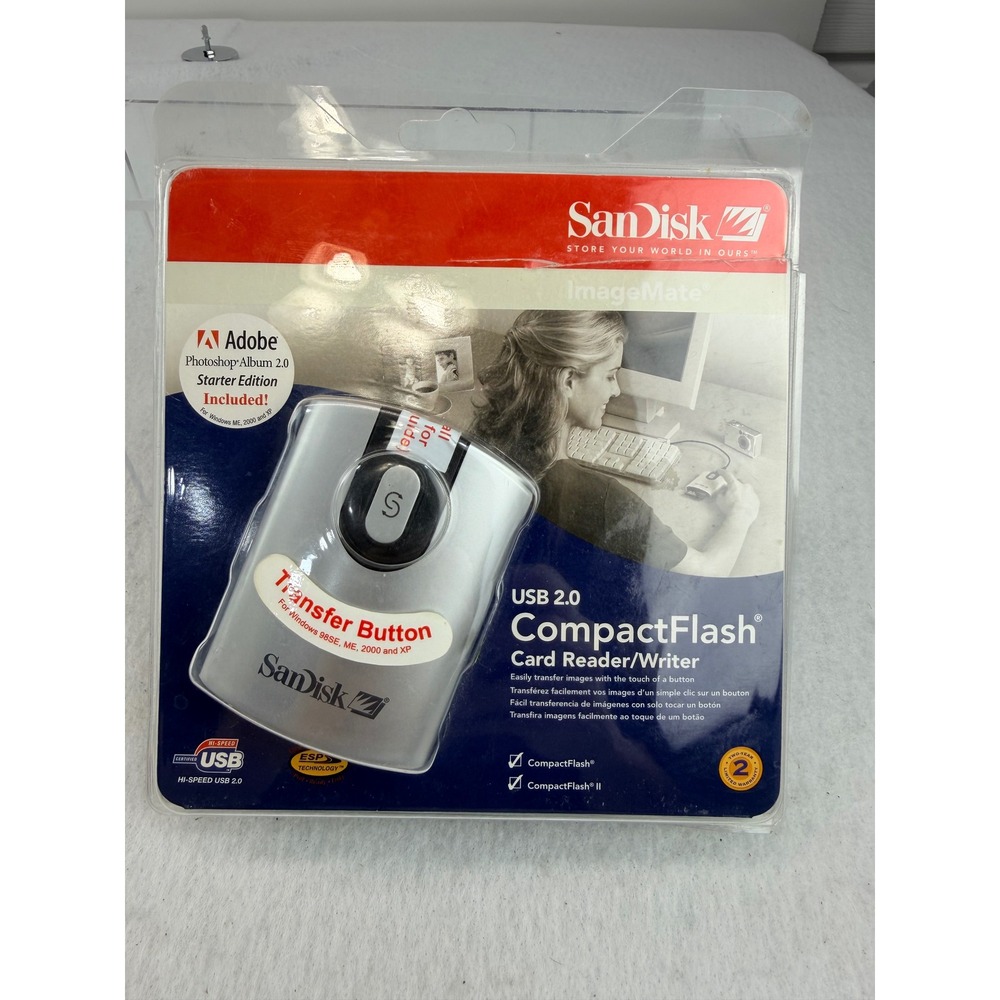SanDisk ImageMate USB 2.0 CompactFlash CF Card Reader Writer New Open Package